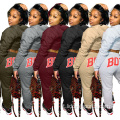 Plus Size Body Letter Stampa Tracksuit Nuovo design